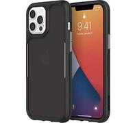 Griffin Survivor Endurance Case, Military Standard Case for Apple iPhone 12 Pro Max (6.7 Inches), 4.25 m Drop-Resistant, Shock-Absorbing Corners, Qi Compatible Mobile Phone Case, Black/Transparent