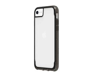 Griffin Survivor GIP-042-BLK Clear Case for Apple iPhone SE (2020) / 8/7 / 6S / 6 [Slim Design I Shock Absorbing Corners I Qi Compatible Mobile Phone Case] (Black/Transparent)