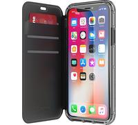 Griffin TA43989 Survivor Clear Wallet Case Cover for iPhone X - Black/Clear,TA43989