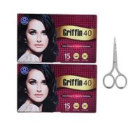 Griffin Threading Thread - Pack of 2 (15 Spools in Each Box) with Scissor by Behal International
