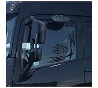 Griffin Window Decoration Truck Sticker Decor Sticker Window Scallops Ornaments Diamonds KX036 (Black Gloss, Interior Adhesive)