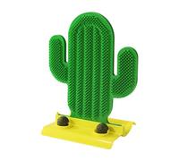 Griffining Cat Shaped Chat - Cat Grass Mat on Cacti Theme | Interactive Indoor Grinding Claw Supplies for Small and Medium Pets