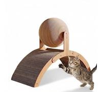Griffoir pour chat sur support, balle à griffer en corde de sisal, griffoir incliné avec balle en sisal et tunnel, griffoir rotatif à 360°, jouets interactifs pour chats d'intérieur