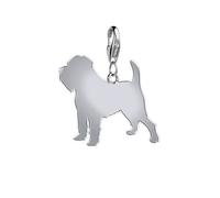 Griffon Bruxellois Silhouette Silver Charm