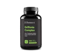Griffonia Simplicifolia (30% 5-HTP) with L-Tryptophan, Saffron Extract, Vitamins B1, B6, B12 and Zinc - Nervous System, Psychological Function, Fatigue - 120 Vegan Capsules - Zenement