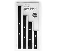 Grifiti Band Joes Pen Pencil Stylus Loop Silicone Rubber Notebook Notepad Journal Case Strap Holder (black) (4, 6, 7.5, 9 inch PACK)