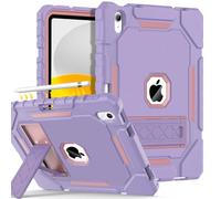 Grifobes for iPad A16 Case 11th Generation 11 inch 2025 / iPad 10th Generation Case 10.9 inch 2022, Heavy Duty Military Grade Shockproof Cover with Pencil Holder for i Pad 11/10 Gen (Purple)