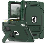 Grifobes for iPad A16 Case 11th Generation 11 inch 2025 / iPad 10th Generation Case 10.9 inch 2022, Heavy Duty Military Grade Shockproof Cover with Pencil Holder for i Pad 11/10 (Alpine Green)