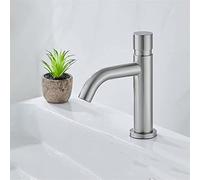 Grifos de baño temporizador de níquel grifo de agua fría Individual con pulsador táctil grifo mezclador para cocina y baño público diseño moderno y eficiente.