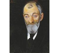 Grigoriev Portrait Lev Shestov Gemälde großer Kunstdruck auf Leinwand Premium Wandbild