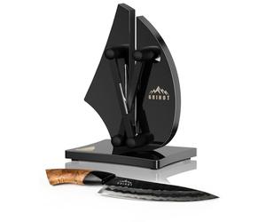 Grihot VN3 Professional Knife Sharpener | 3-Action Tungsten Carbide, Black