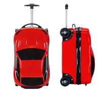 Griiyakii 18" Car Suitcase for Boys, Pull-Along Suitcase for Kids,Cartoon Car Design Children's Travel Luggage with Retractable Handle for Children Teenagers