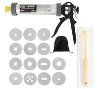 Griiyakii Clay extruder Tool，Clay Gun Tools are allocated 14 Different Plates for Sculpting and Crafting with The Hand held Clay Extrusion Gun