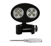Grill Area Illuminator with 10 F5 LEDs, DC4.5V Operation, 360 Degree Rotating Clamp, Heat Resistant ABS Housing for Outdoor Use