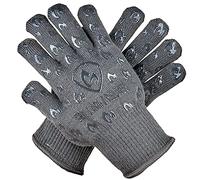 Grill Armor Oven Gloves 932°F Extreme Heat & Cut Resistant Oven Mitts with Fingers for BBQ, Cooking, Grilling, Baking - Accessory for Smoker, Cast Iron, Fire Pit, Camping, Fireplace and More