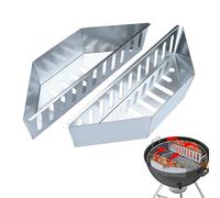 Grill Basket for Charcoal, 2-Piece Robust Heat-resistant Grill Box, Charcoal Basket for Garden, Outdoor, Fireplace, BBQ, Barbecue, Camping, Picnic and Cooking