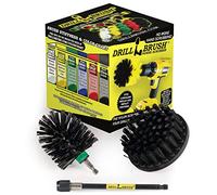 Grill Brush - Grill Accessories - Drill Brush - Black Ultra Stiff Bristle Cleaning Kit with Extension - Hard Water, Calcium, Rust, Mineral Deposits, Graffiti, Grease - Grill Cleaner - Wire Brush