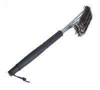 Grill Brush, Practical BBQ Accessories, With A Plastic Handle Grill Cleaning Kit Grill Cleaner Brush Stainless Steel for Picnic Outdoor BBQ Camping