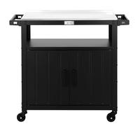 Grill Cart Outdoor with Storage,Black