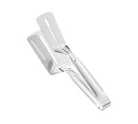 Grill Clamp Spatula - Stainless Steel Cooking Tongs | Spatula Flip Flops, Anti-Scald Extended Handle Double Spatulas, Grilling Cooking Tong For Steak Fish Bread Hamburger BBQ Pizza Pancake Pies