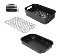 Grill Cooking Pot and Combo Crisper Basket & Rack for Ninja Foodi FG551 DG551 DG651 Smart XL Indoor Grill, Non-Stick Air Frying Accessories for Ninja Foodi Series