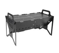 Grill de carbón portátil, parrilla plegable de acero al aire libre con manual de instrucciones y destornillador, rejilla de barbacoa para cocción al aire libre, patio trasero,