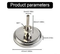 Grill Dome Thermometer Replacement Part Stainless Steel Temperature Gauge For Weber Q120 Q220 Q300 Q320 Grills 2007 2013 Replacement Part Compatible With Multiple Model Numbers