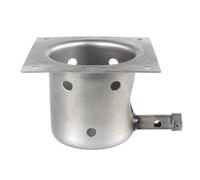 Grill Fire Burn Pot, Grill Fire Burn Pot Replacement - Stainless Steel Fire Burn Pot Replacement Parts with Screws for Pellet Burner