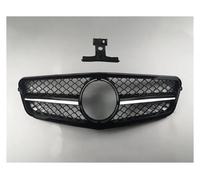 Grill For W204 For Benz C 2007-2014 For AMG C43 Tuning Facelift Middle Hood Mesh Kit GT Diamond Front Bumper Grille Inlet Grill Refit Radiator(A Silvery)