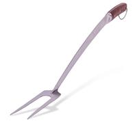Grill Fork 24-inch Super Long for Grilling Barbecue Griddle and Fire Pit Extra Strong Curved Neck Premium Hardwood Handle Large Stainless Steel Tines for BBQ Outdoor Kitchen and Grilled Food