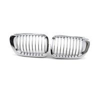 Grill Front Grille For BMW 3 Series E46 4-Door 320i 325i 325xi 330i 330xi 2002-2005 Double Slats Black Grill Grille Front Kidney(Chrome 4 Door 1997-2001)