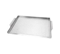 Grill Grate 14.4" x 11.5", Versatile | Stainless Steel Griddle with Drain, Non-Stick Grill Pan for Outdoor BBQs, RV Travel, Backyard, Beach