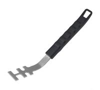 Grill grate lifter tool for BBQ with heat resistant handle stainless steel and polypropylene material for secure grip and safe hot grate lifting