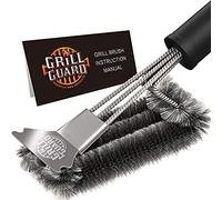 Grill Guard BBQ Grill Cleaning Brush&Scraper - Premium 18'' Stainless Steel Grill Cleaning Brush for Weber Gas, Charcoal & Infrared Grills - Heavy Duty BBQ Accessories & Grill Grate Cleaner