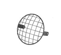 Grill Guard Head Light Cover For Cafe For Racer 7'' Motorcycle Headlight Mesh Grill Metal Square Protector Guard Cover Black Chrome(Chrome)