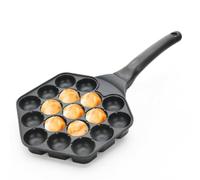 Grill, Japanese Round Shape, Non-Stick Cast Iron Plates, Kitchen Tool Set, Versatile Cooking Aid Baking Mould for Beginners, Housewife, Professional Chef, Culture Fan, Household, Kitchen, Camping
