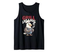 Grill Like A Boss Grilling Humor Bald Patriotic Master Eagle Tank Top