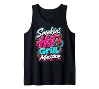 Grill-Master BBQ Grill Backyard Cookout Design Graphic Party Tank Top