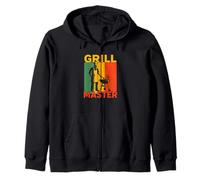 Grill Master BBQ - Vintage Rasta Grill Chef, Pit master Zip Hoodie