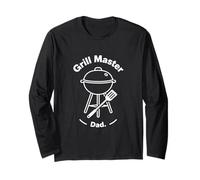 Grill Master Dad Backyard Barbecue Graphic Design Long Sleeve T-Shirt