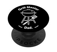 Grill Master Dad Backyard Barbecue Graphic Design PopSockets Adhesive PopGrip