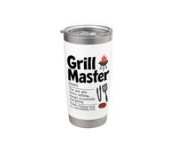 Grill Master Definition Barbecue Party Cooking BBQ Pitmaster Stainless Steel Insulated Tumbler
