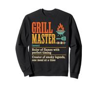 Grill Master Definition Ruler Of Flames Barbecue Humor retro Sweatshirt