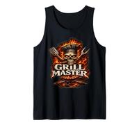 Grill Master Skull BBQ Flame Design - Smoking Hot Barbecue Tank Top