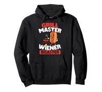 Grill Master Wiener Disaster Funny BBQ Humor Pullover Hoodie