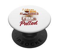 Grill Masters Pulled Pork King Backyard Barbecue Life BBQ PopSockets Adhesive PopGrip