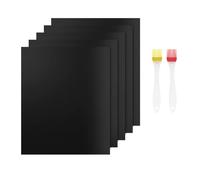 5 Pack BBQ Grill BBQ Mats for Gas Grill Reusable Non-Stick Baking Mat, Grill Accessories for Charcoal Grill, Electric Table Grill, Oven, PFOA-Free