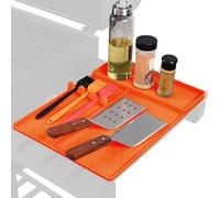 Grill Mat Silicone - Heat Resistant Cooking Pad, BBQ Utensil Resting Area | Large Size Drip Protection Organization, Flexible Temperature Shield Arrangement System with Outdoor Griddl