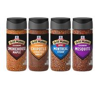 Grill Mates Unique Blends Grilling Variety Pack (Chipotle & Roasted Garlic, Mesquite, Spicy Montreal Steak, Smokehouse Maple), 4 Count