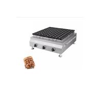 Grill Mini Pancake Machine - Gas or Electric 220V, 100 Holes Dutch Waffle Maker for Perfect Mini Pancakes